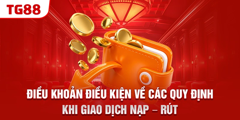 Điều Khoản Điều Kiện TG88 - Quy Định Cá Cược Mới Nhất 2026 2 Điều khoản điều kiện về các quy định khi giao dịch nạp - rút